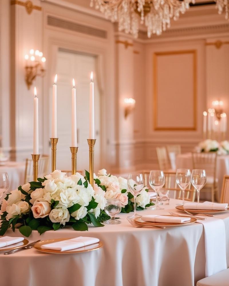 Elegant reception table setup